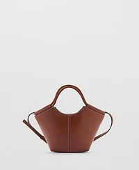 Mango Women's Mini Shopper-Style Shoulder Bag