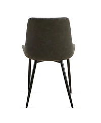 Streamdale Mid-Century Modern Leathaire Dining Chairs, Set of 2