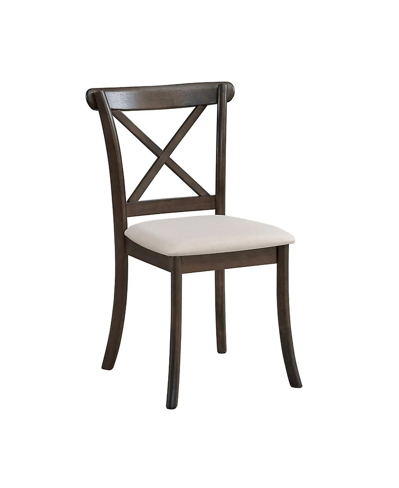 Streamdale Wooden Cross-Back Dining Chairs, Set of 2