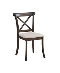 Streamdale Wooden Cross-Back Dining Chairs, Set of 2