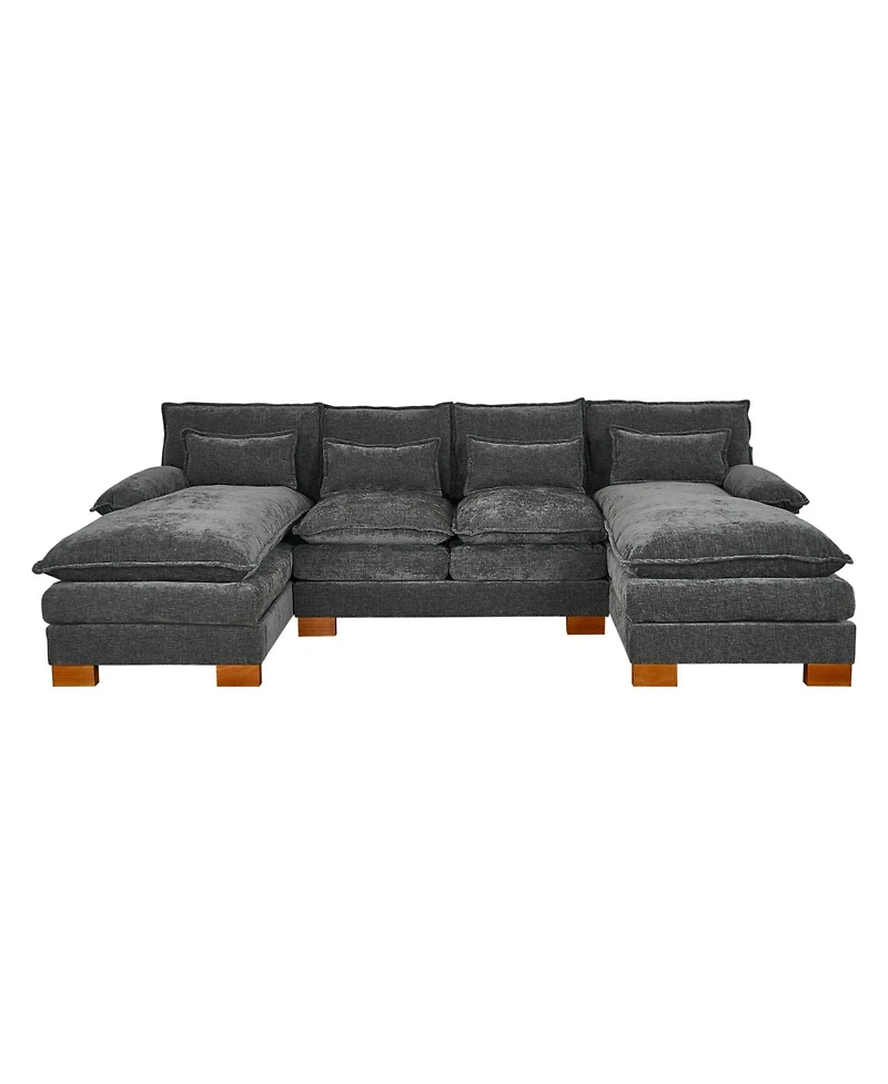 Streamdale Chenille fabric with double lounge chair combination sofa
