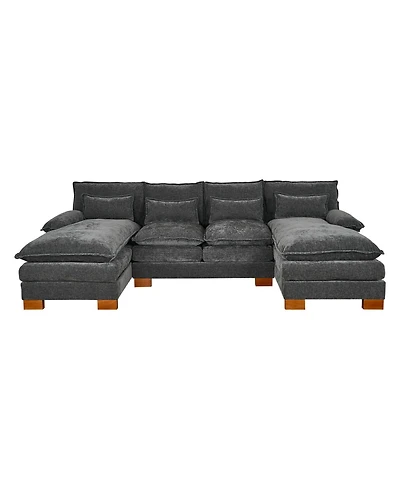 Streamdale Chenille fabric with double lounge chair combination sofa