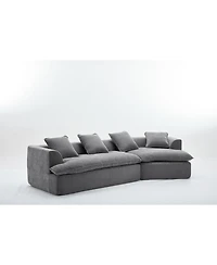Modular Sofa, Ottoman, Anti-Wrinkle Fabric, Corner Sectional, Spacious