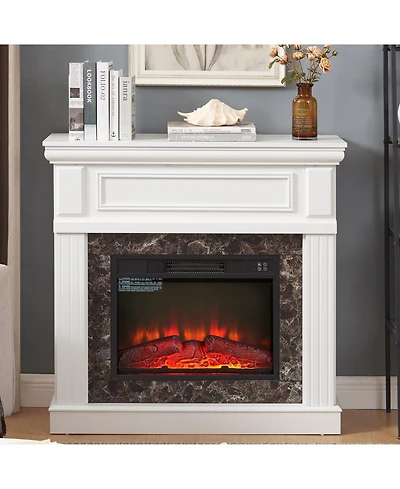 Streamdale Electric Fireplace Mantel with 23" Insert, Remote Control