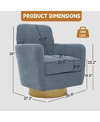 Streamdale 360 Rotating Sofa Armchair Blue