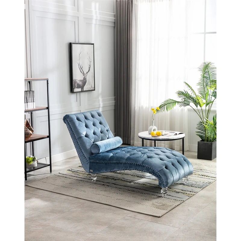 Streamdale Furniture Leisure Concubine Sofa with Acrylic Feet