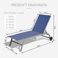 Streamdale Blue Outdoor Chaise Lounge Set (2 Chairs)