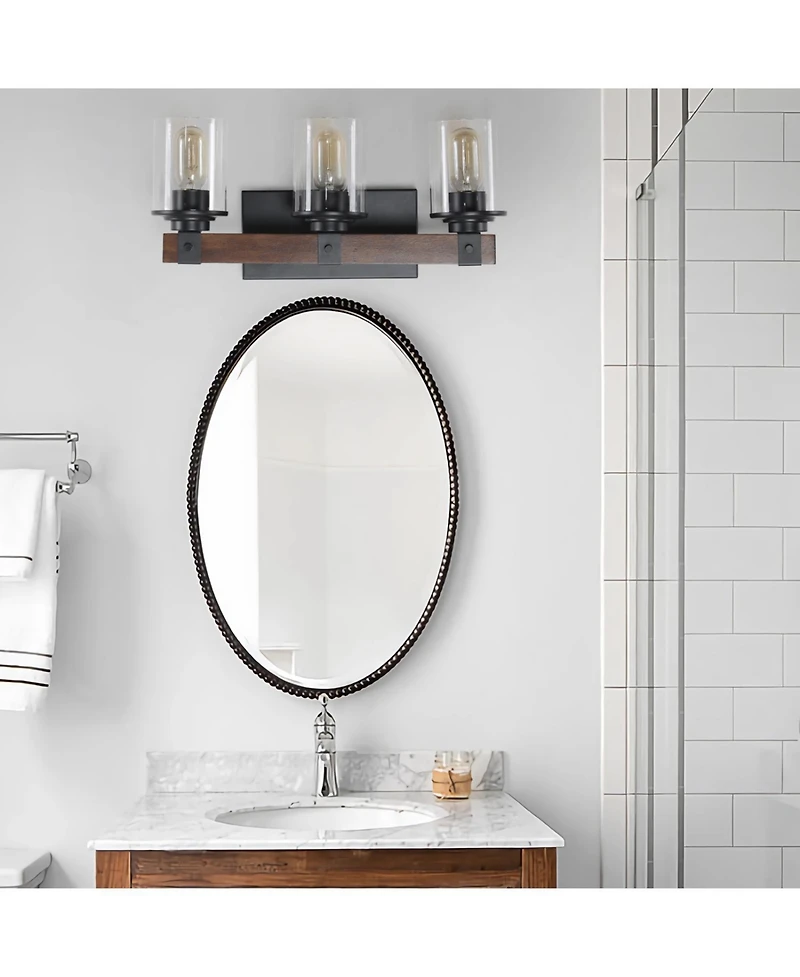Streamdale 3-Lights Farmhouse Vanity Lights Fixture Rustic Bathroom Light Fixture Bathroom Sconce (Without Bulbs)