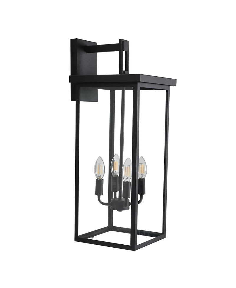 Streamdale 4-Light Black Outdoor Wall Light (No Bulbs)