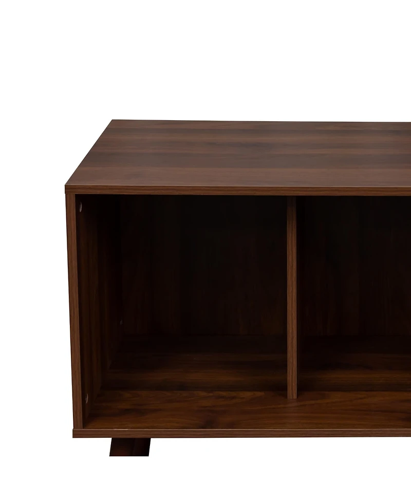 Streamdale Tv Stand Use in Living Room Furniture with 1 storage and 3 shelves Cabinet