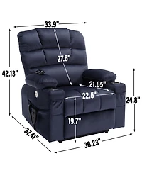 Streamdale Dual Motor Infinite Position Power Lift Recliner with Massage and Heat (350 lbs)