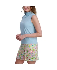 Stella Parker Women's Mock Neck Zip Front Top