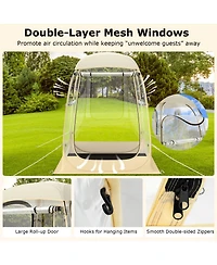 Instant Pop up Sports Tent with Carrying Bag and Floor Mat for 1-2/5-6 People