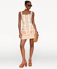 Avec Les Filles Women's Printed Fit & Flare Mini Dress