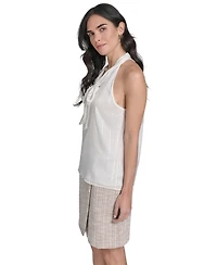 Calvin Klein Women's Tie-Neck Sleeveless Blouse