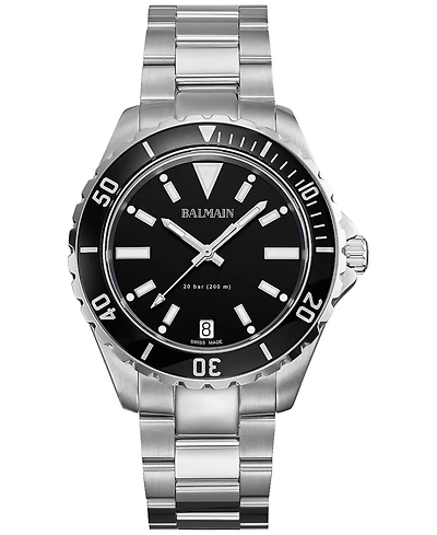 Balmain Men's Swiss Ophrys Stainless Steel Bracelet Watch 43mm