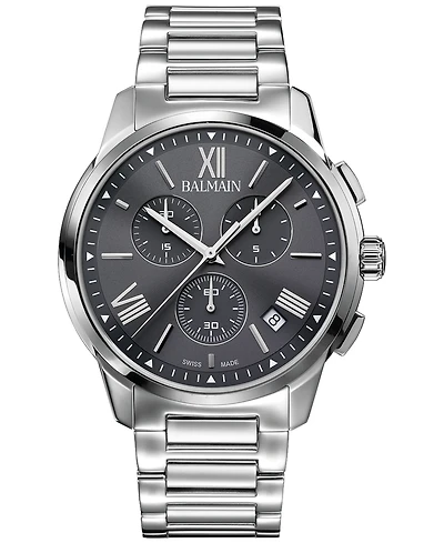 Balmain Men's Swiss Chronograph Madrigal Stainless Steel Bracelet Watch 42mm