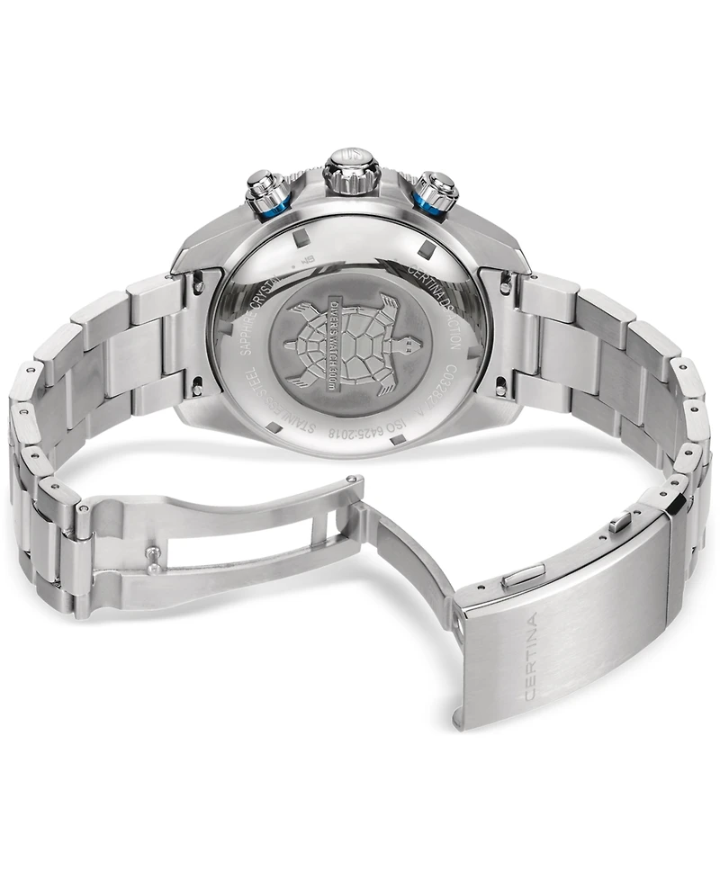 Certina Men's Swiss Automatic Chronograph Ds Action Stainless Steel Bracelet Watch 45mm