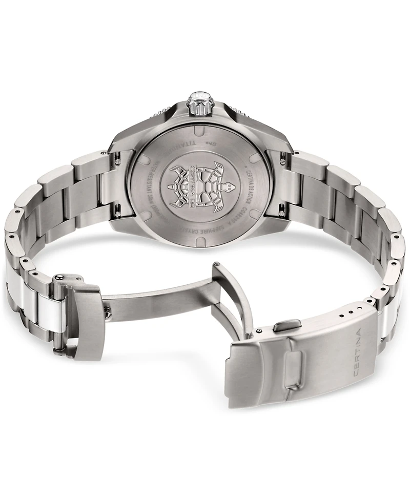 Certina Women's Swiss Ds Action Silver-Tone Titanium Bracelet Watch 35mm