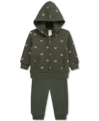 Little Me Baby Boys Zip-Up Football Hoodie & Pants, 2 Piece Set