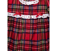 Little Me Baby Girls Plaid Footed Coverall