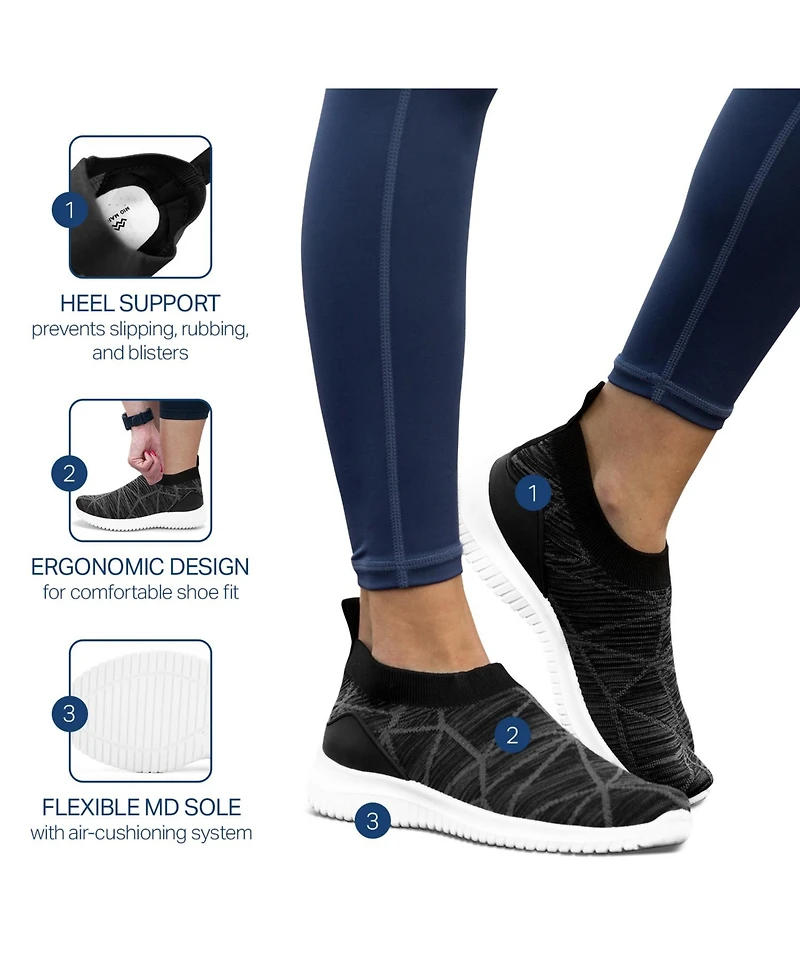 Mio Marino's Women's Casual Slip On Sneakers with Breathable Mesh