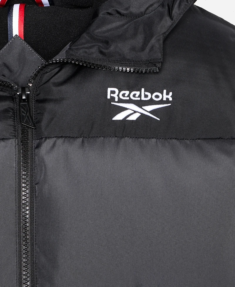 Reebok Big Boys Contrast Yoke Promo Long Sleeve Puffer Jacket