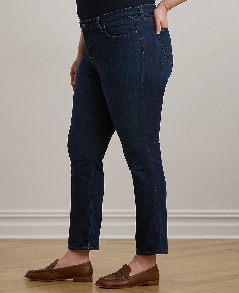 Lauren Ralph Plus-Size Mid-Rise Straight Jean