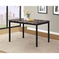 Streamdale Furniture Citico 5-Piece Metal Dinette Set with Laminated Faux Marble Top