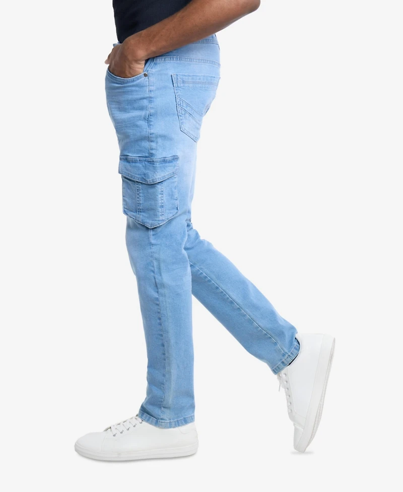 Xray Men's Slim Fit Stretch Cargo Jeans