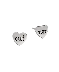 Oui Non Heart Stud Earrings