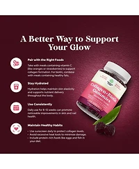 Collagen + Biotin Gummies | Extra Strength Biotin Collagen Supplement | for Hair, Skin, & Nails for Women | Raspberry Flavor | 90ct