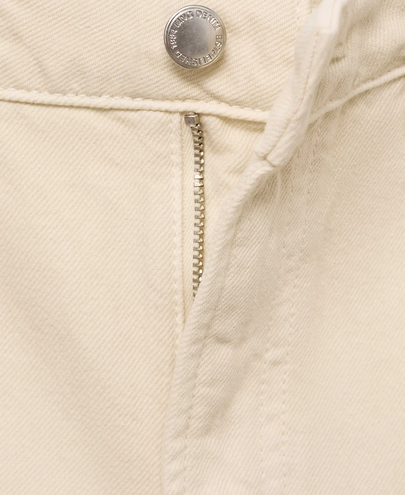 Mango Women's High-Waisted Rinse-Wash Bermuda Shorts