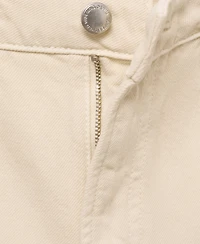 Mango Women's High-Waisted Rinse-Wash Bermuda Shorts