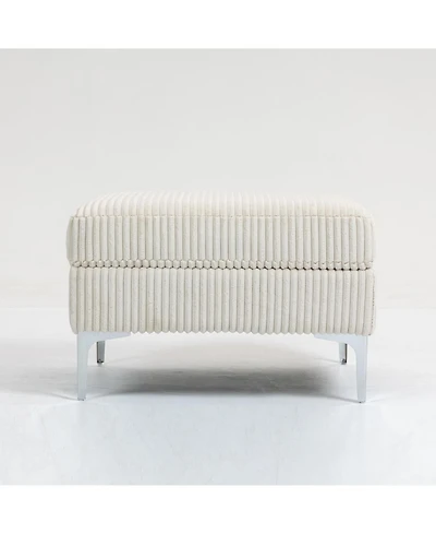 Streamdale Modular Sectional Sofa Square Ottoman Module,Storage Ottoman Footrest,Beige