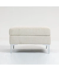 Streamdale Modular Sectional Sofa Square Ottoman Module,Storage Ottoman Footrest,Beige