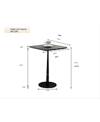 Streamdale Mdf with metal feet, square shape, located in living space and lounge area, black