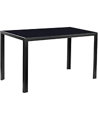 Streamdale Furniture Streamdale Modern Glass Tabletop Dining Table for 4 - Durable & Elegant