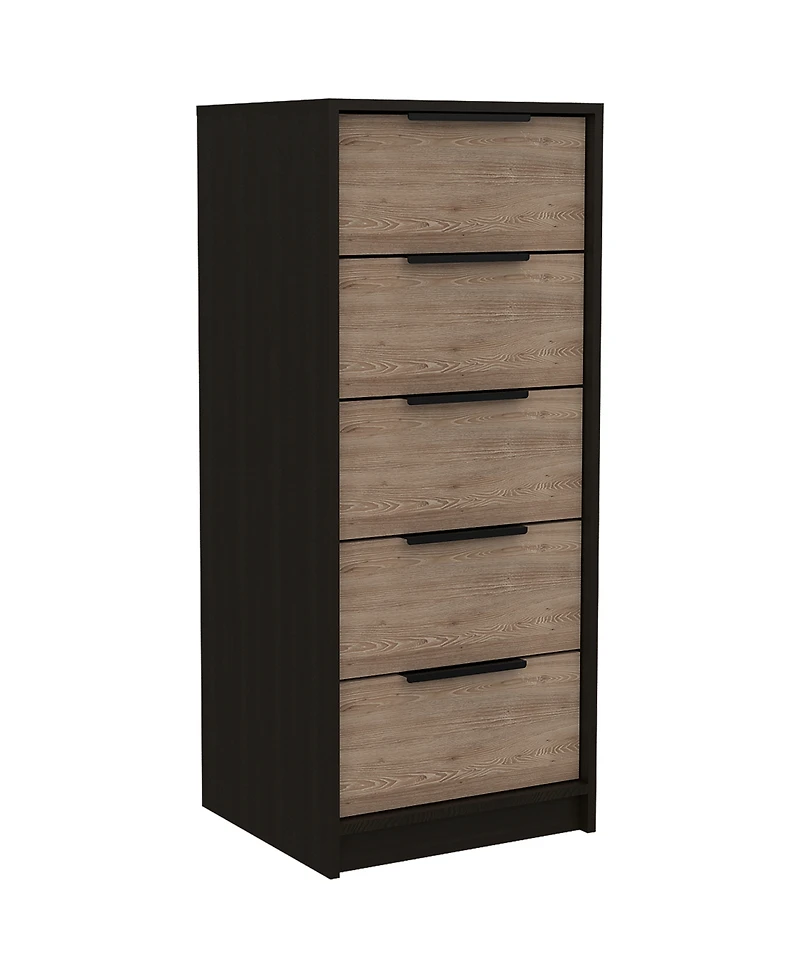 Five Drawer Standard Chest for Bedroom Storage and Clothes Organization