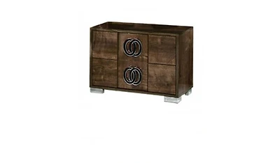 Wood Nightstand with Storage – Functional Bedroom Side Table in Natural Wood Finish