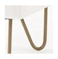 Contemporary Nightstand with Two Drawers for Bedroom Storage and Bedside Use