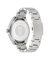 Nautica Men's Analog Silver-Tone Stainless Steel Watch, 44mm