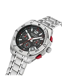 Nautica Men's Analog Silver-Tone Stainless Steel Watch, 44mm