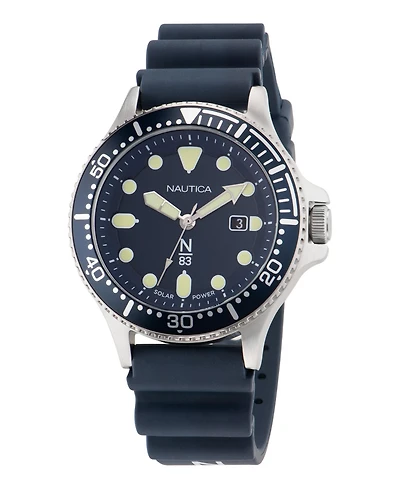 Nautica Men's Analog Blue Polyurethane Watch, 43mm