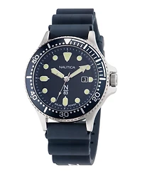 Nautica Men's Analog Blue Polyurethane Watch, 43mm