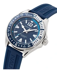 Nautica Men's Analog Blue Silicone Watch, 48mm