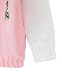 Guess Baby Girls Patch Applique Long Sleeve Cardigan Sweater