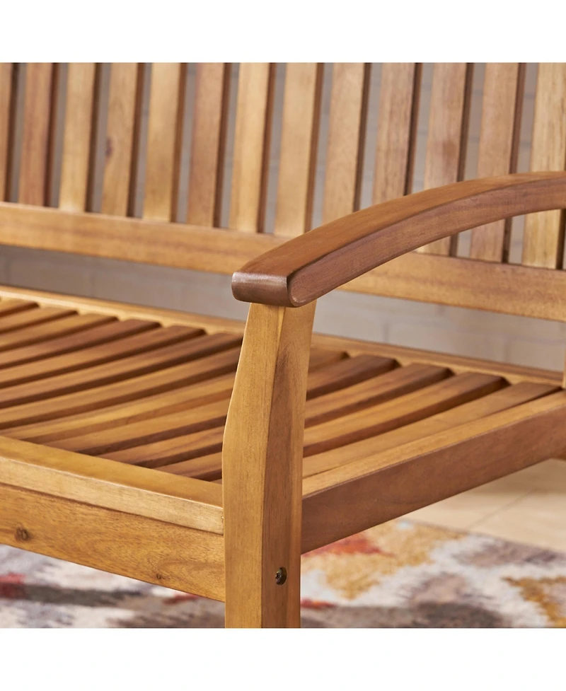 Streamdale Acacia Wood Rocking Love Seat Timeless Family Comfort for Generations
