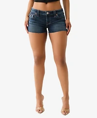 True Religion Women's I Love Joey Zip Fly Shorts
