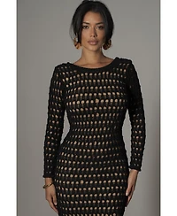 Jluxlabel Women's Terra Cotta Serene Wonders Crochet Dress